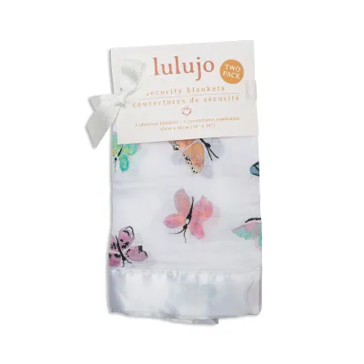 Lulujo Security Blankets 2 Pack Butterfly