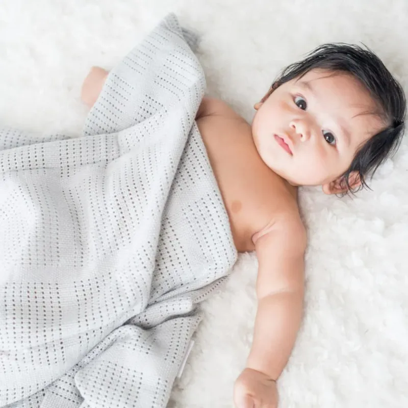 Lulujo Celluar Blanket Grey