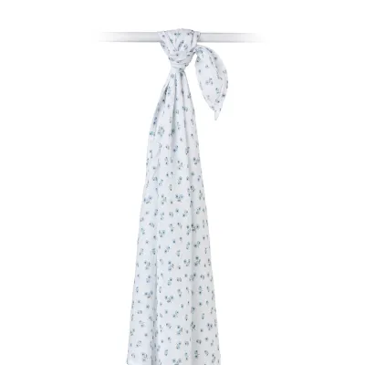 Lulujo Classic Muslin Swaddle Blanket Blueberries