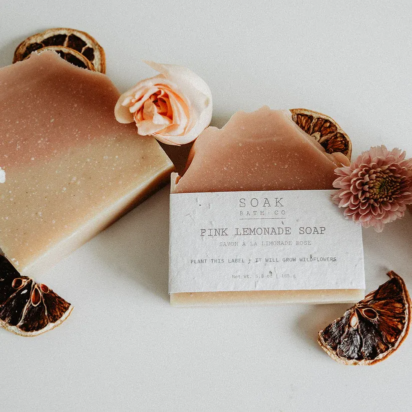 Soak Bath Co Pink Lemonade Soap Bar