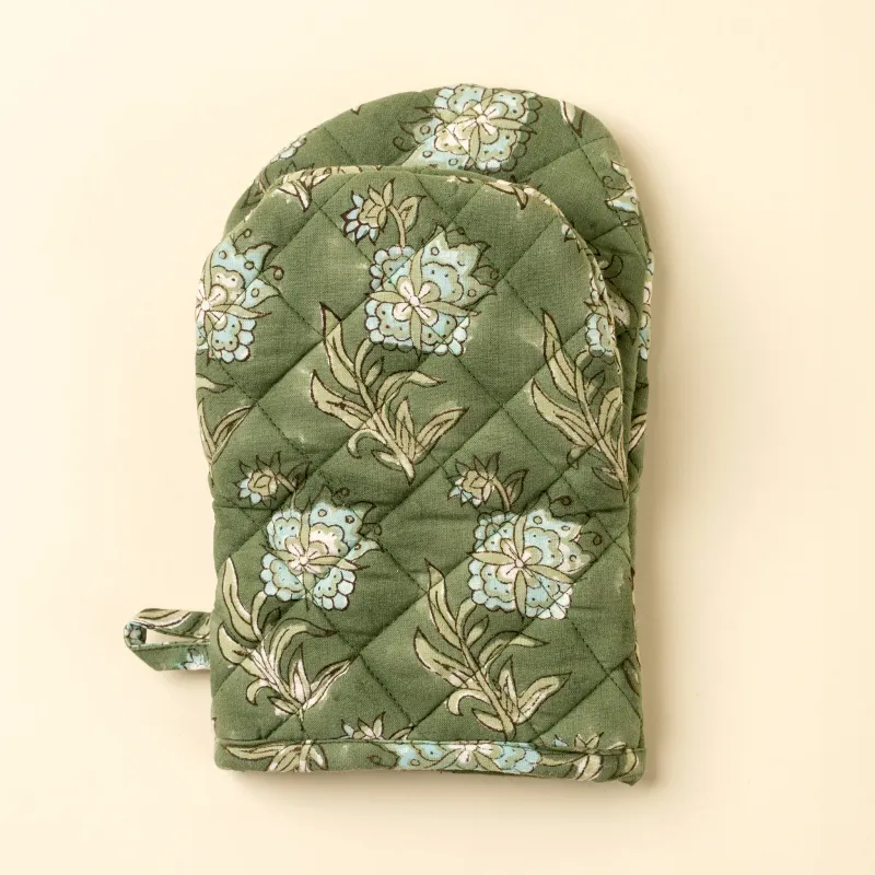 Indaba Block Print Oven Mitt Elowen