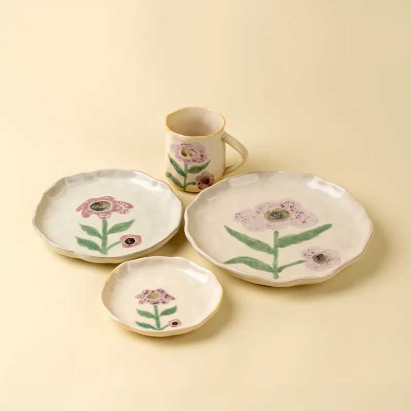 Indaba Painted Petals Plate Large Aster