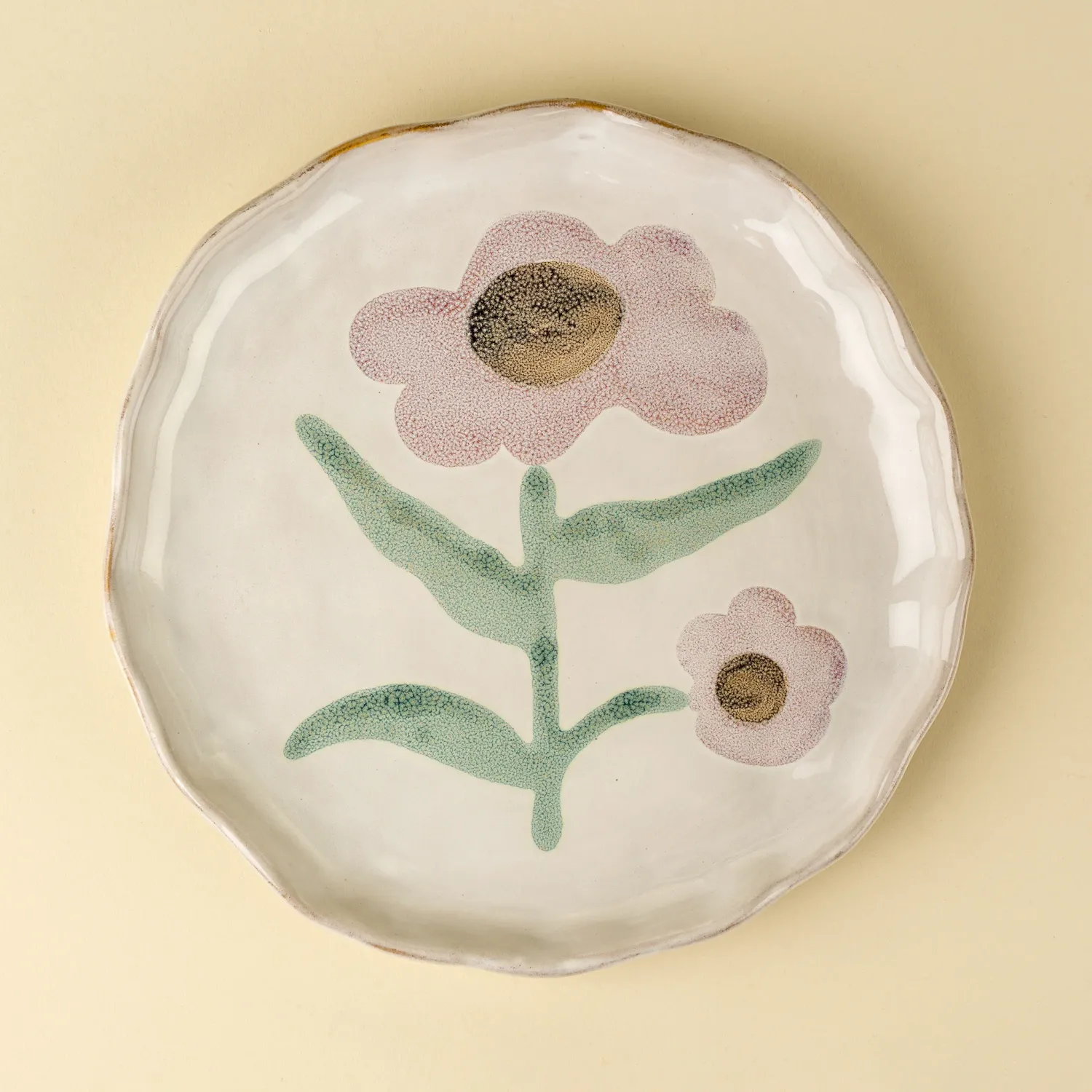 Indaba Painted Petals Plate Large Aster