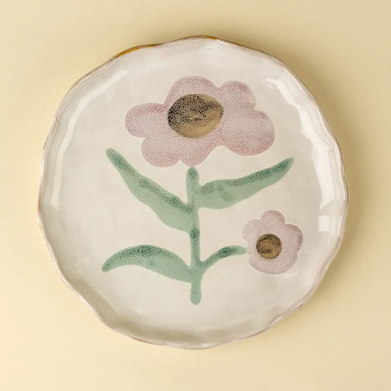 Indaba Painted Petals Plate Large Aster