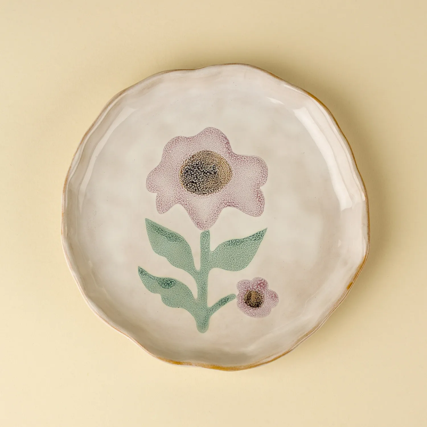Indaba Painted Petals Plate Medium Aster