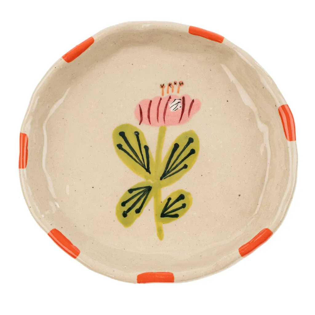 Indaba Flora Pottery Mini Dish Poppy Small