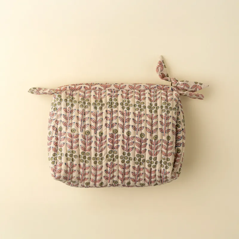 Indaba Block Print Pouch Floria Small