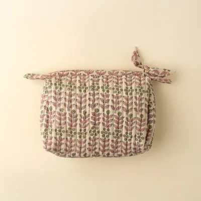 Indaba Block Print Pouch Floria Small