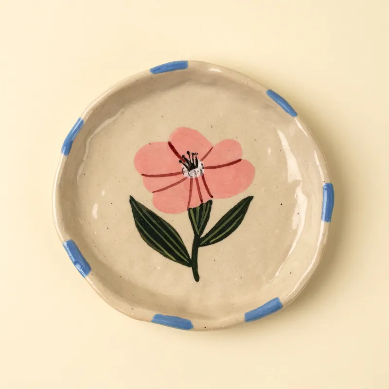 Indaba Flora Pottery Mini Dish Rose Small