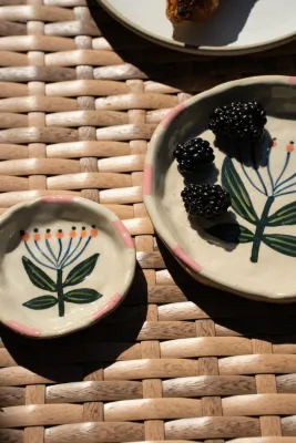 Indaba Flora Pottery Mini Dish Lotus Small