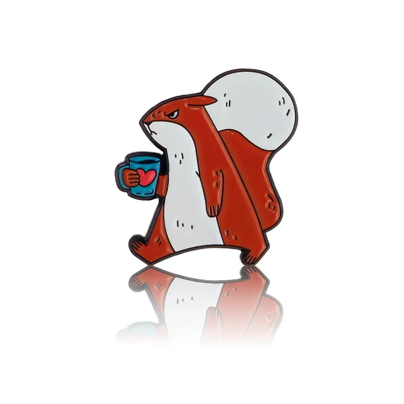 Squirrel with a Cup of Coffee PinBox