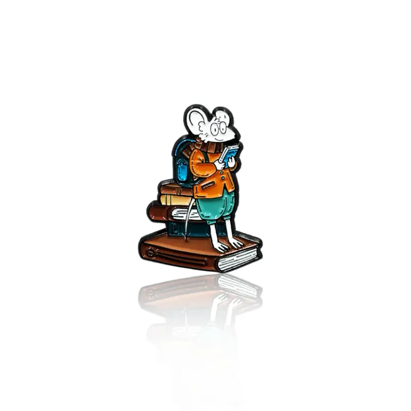 Bookworm Mouse PinBox