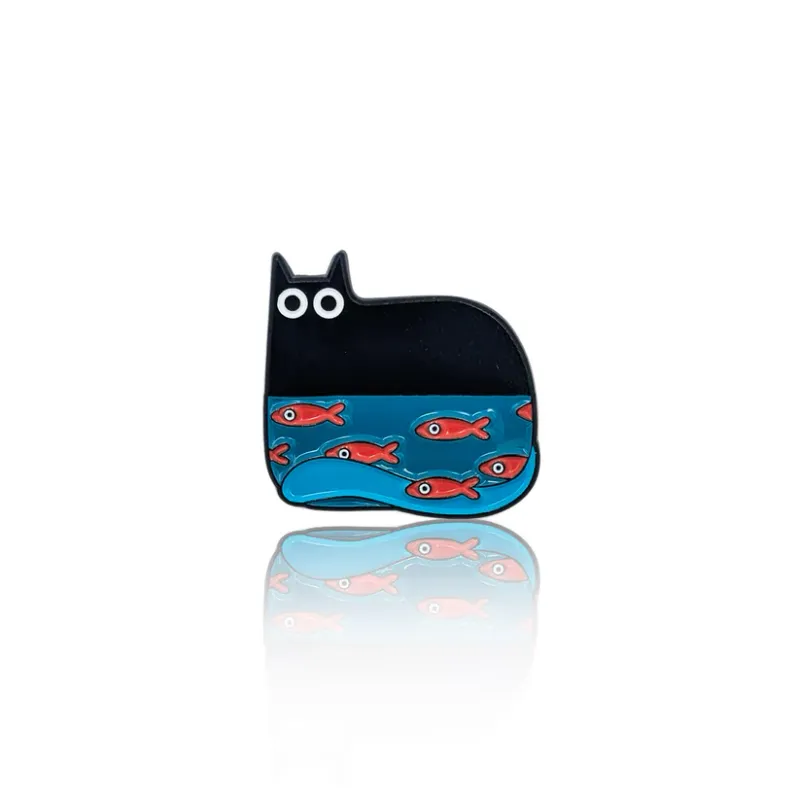 A Cat Full of Fish PinBox
