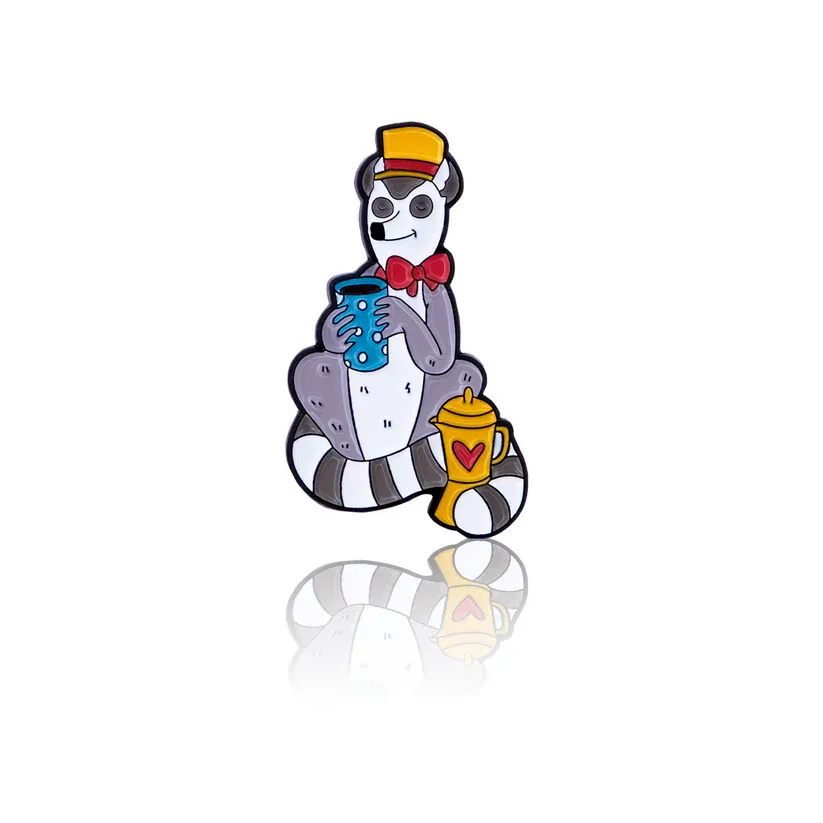 Lemur with a Cup of Coffee PinBox