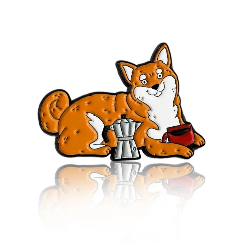 Shiba with Coffee PinBox