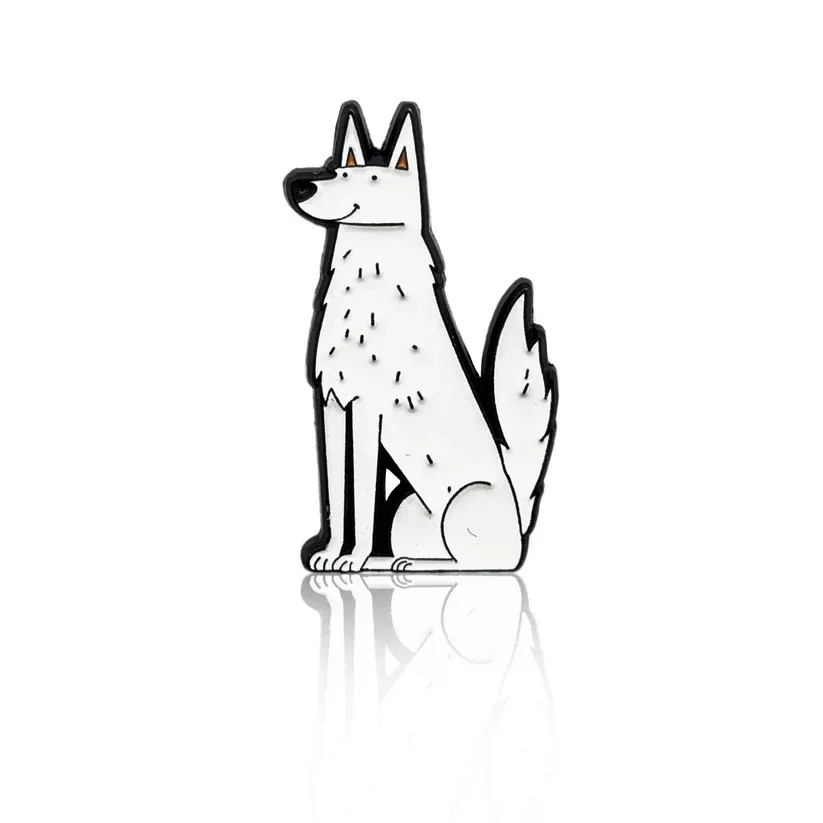 Tall White Dog PinBox