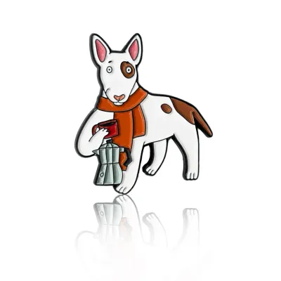 Bull Terrier with Coffee PinBox