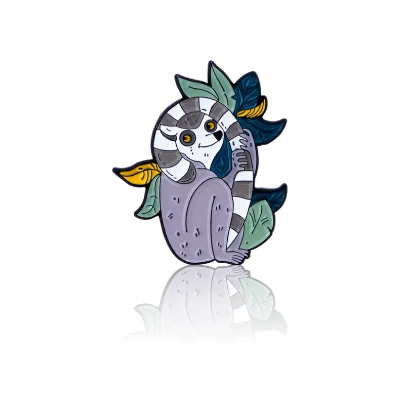 Lemur with Leaves PinBox