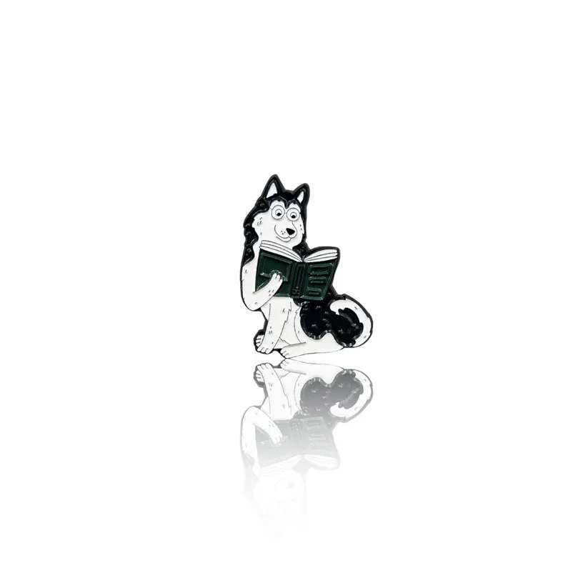 Bookish Husky PinBox