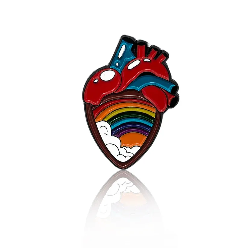 Queer Heart Rainbow PinBox
