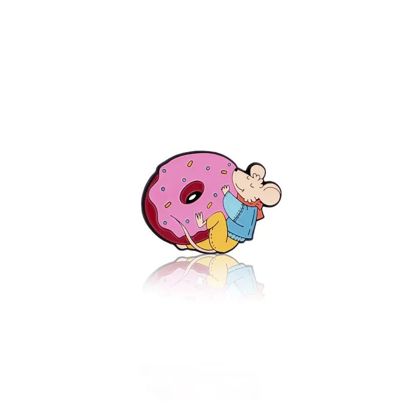 Mouse Hugging Donut PinBox