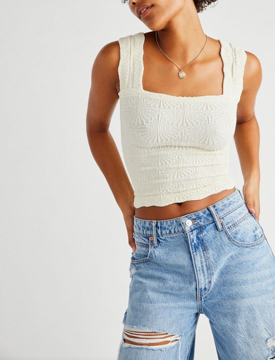 Free People Love Letter Cami Ivory