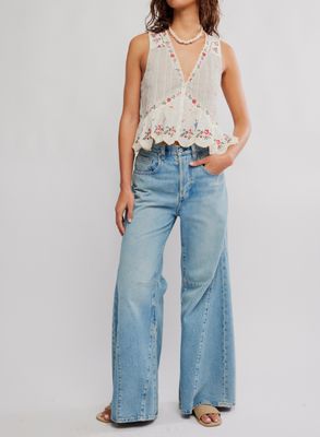 Free People Ellis Blouse Tea Combo
