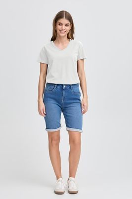 Fransa FRZashoulder V Neck Tee Blanc de Blanc