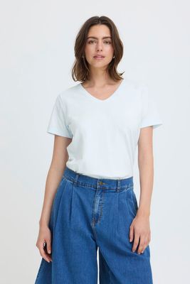 Fransa FRZashoulder V Neck Tee Coutnry Air