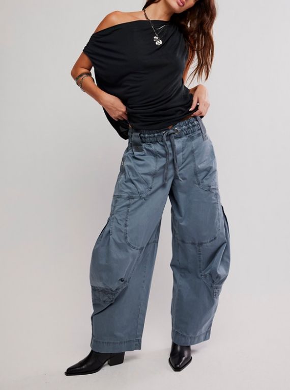 Free People Onset Parachute Pant Steel