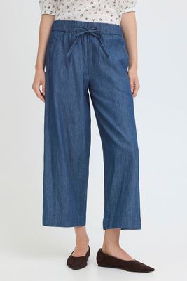 Fransa FRLarissa Pant Mid Blue Denim