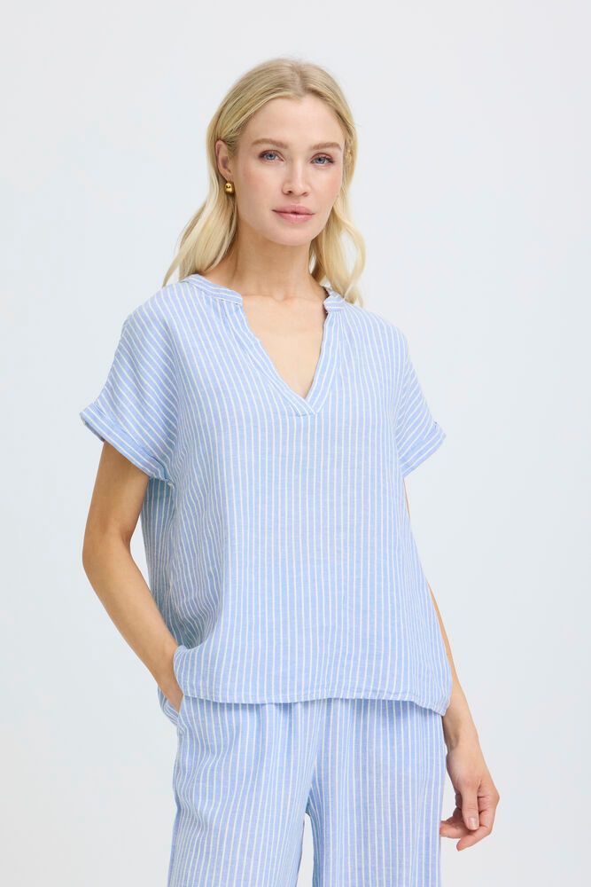 B. Young BYFalakka Vneck Blouse Della Robbia Blue