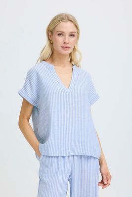 B. Young BYFalakka Vneck Blouse Della Robbia Blue