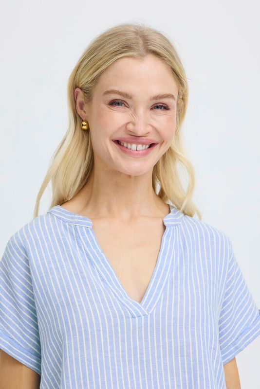 B. Young BYFalakka Vneck Blouse Della Robbia Blue