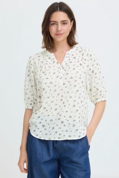Fransa FRBobbi Blouse Cream Floral