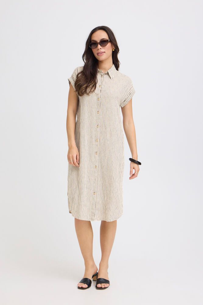 B. Young BYFalakka ShortSleeve Dress Rainy Day Str