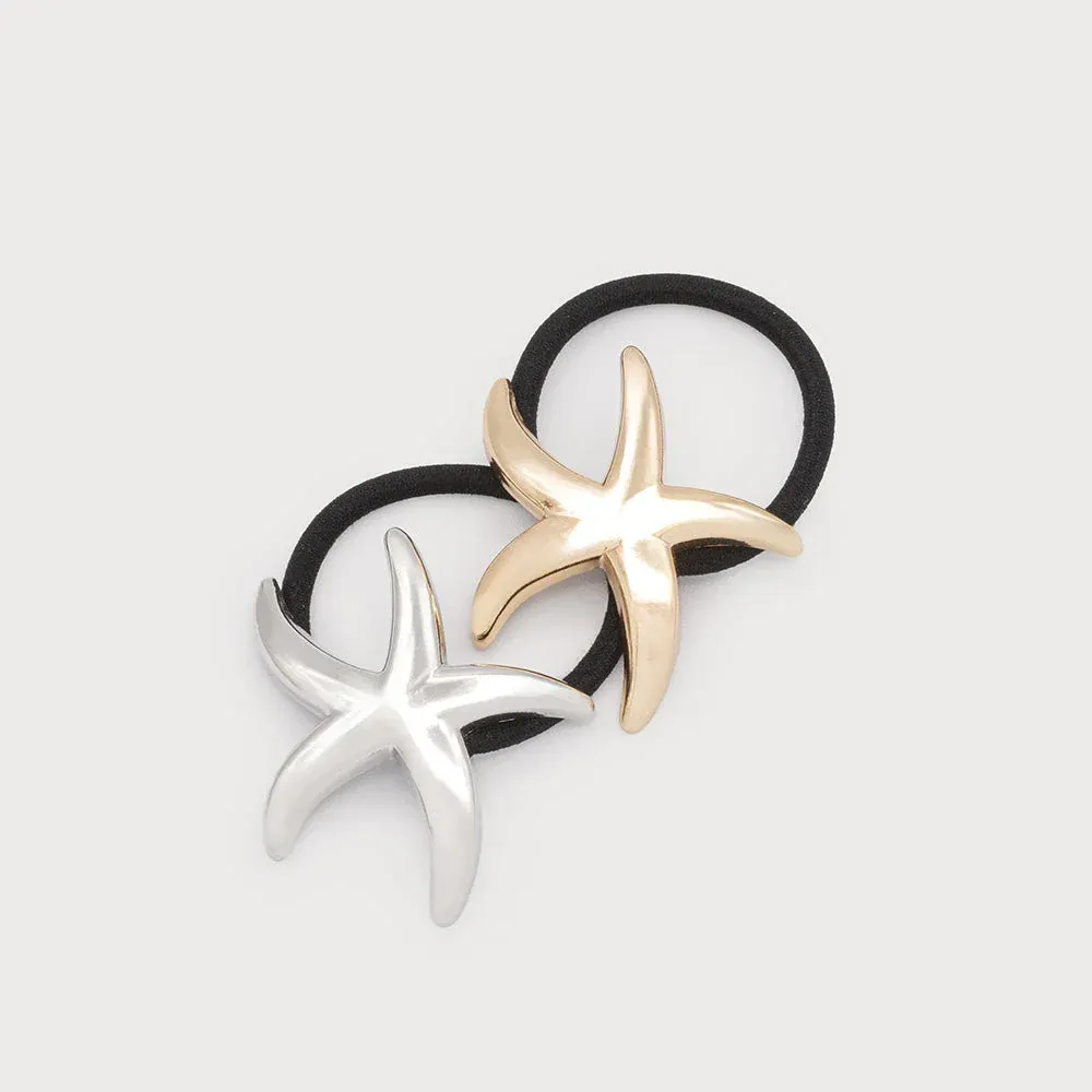 Caracoal Duo of Elastics Metal Starfish