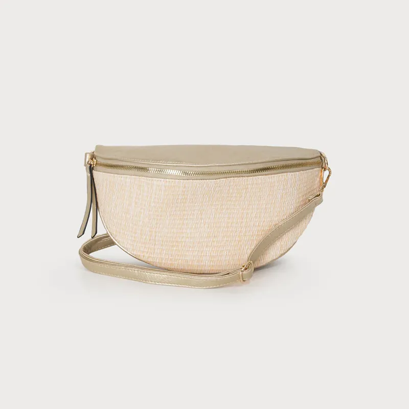 Caracoal Natural Rafia Belt Bag