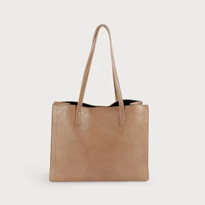 Caracoal Beige Large Tote Bag
