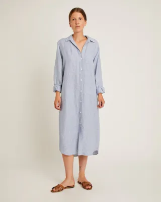 Naif Nicole Shirtdress White/Blue Naif Nicole Shirtdress White/Blue