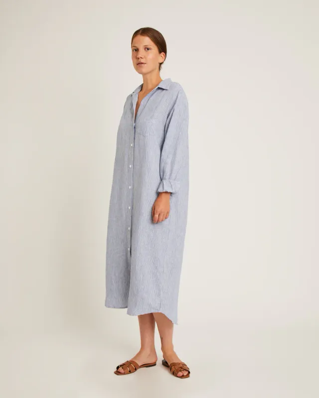 Naif Nicole Shirtdress White/Blue