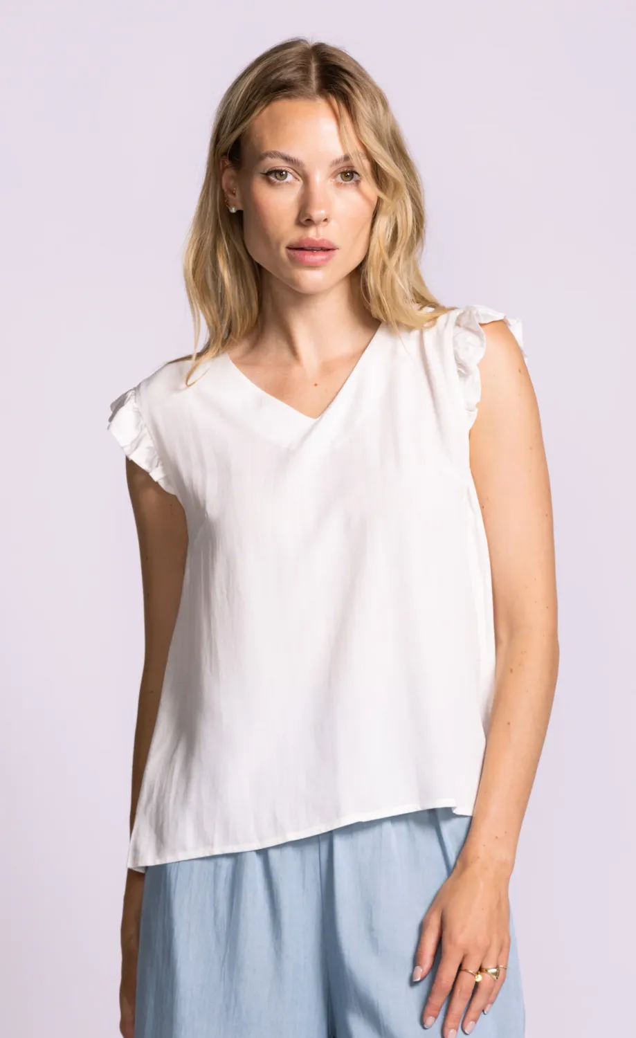 Pink Martini Lizzy White Top Pink Martini Lizzy White Top