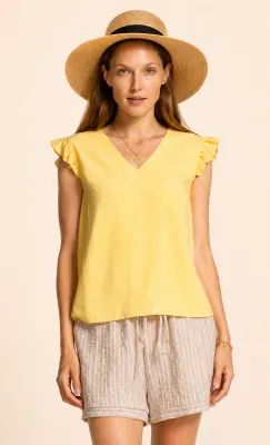 Pink Martini Lizzy Yellow Top Pink Martini Lizzy Yellow Top