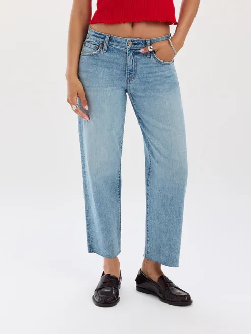 Daze Keeper Straight Crop Low Rise Obviously Vint