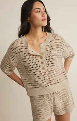 Z Supply Kylo Polo Sweater Island Coconut