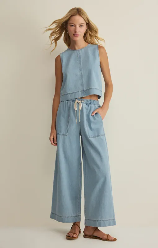 Z Supply Daycation Denim Utility Pant CoastalWater