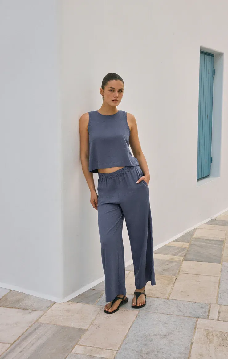 Z Supply Scout Linen Pant Vintage Indigo