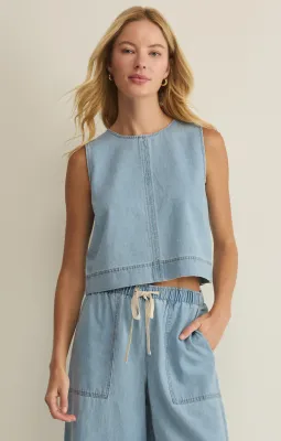 Z Supply Sun Seeker Denim Tank Coastal Water