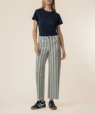 Kut From The Kloth Gwen HR Wide Leg Slouchy Stripe