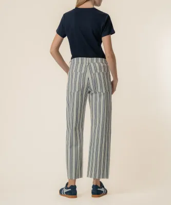 Kut From The Kloth Gwen HR Wide Leg Slouchy Stripe